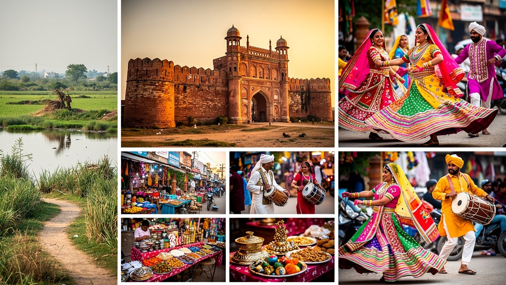 Panoramic view of Hisar showcasing heritage sites, culture, and natural beauty