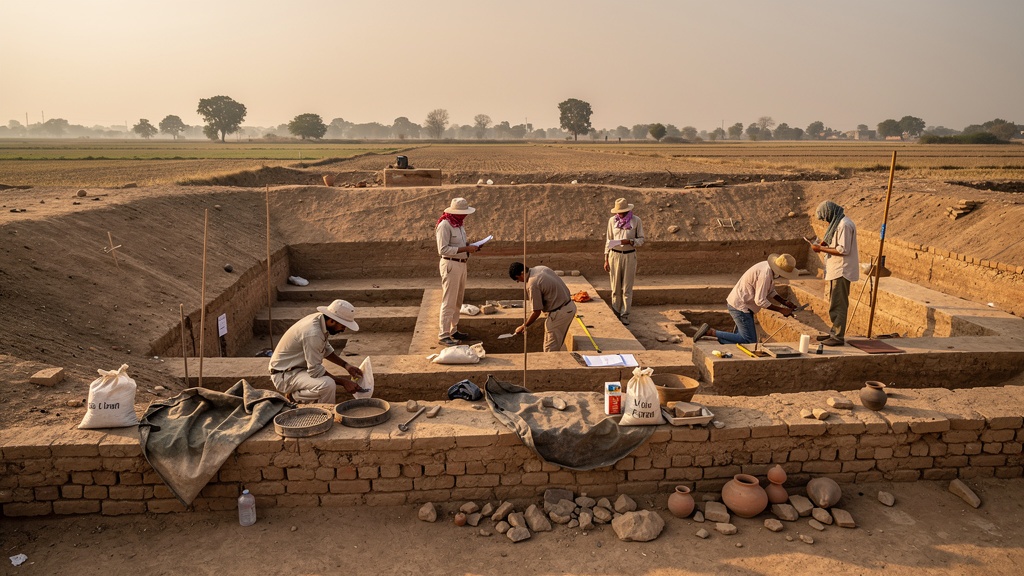 Rakhigarhi Harappan archaeological excavation site